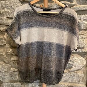 Fine knit shimmer top